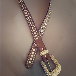 💎Sparkly leather belt💎